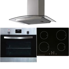 SIA 60cm Stainless Steel Built in Electric Oven ,13A Induction Hob & Curved Hood - London Houseware - 2