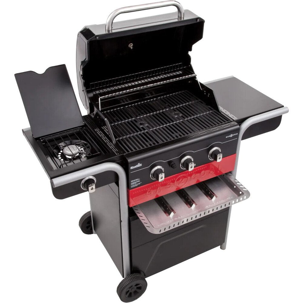 3 Burner Hybrid BBQ Grills Gas2Coal, Black - Char-Broil 140723 - Naamaste London Homewares - 8