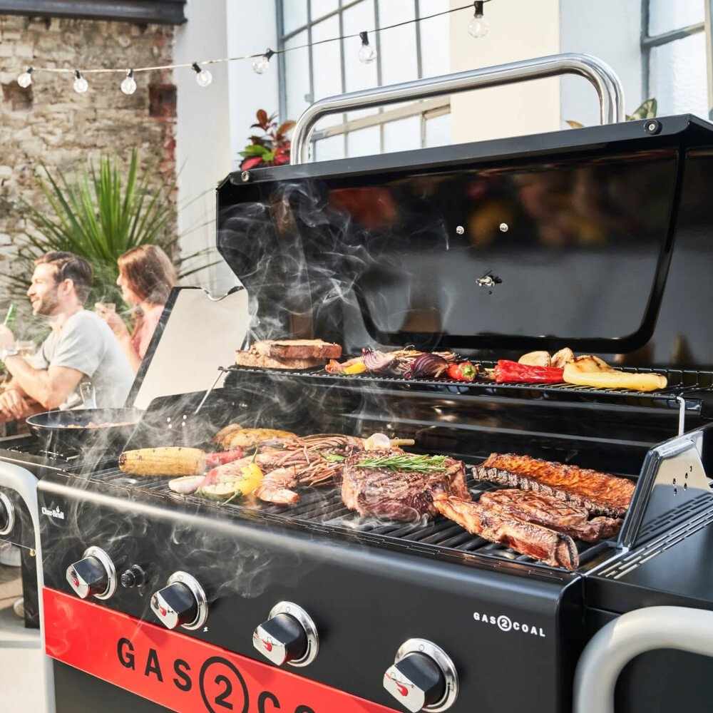 4 Burner Hybrid BBQ Grills 440, Black - Char-Broil 140926 - Naamaste London Homewares - 4