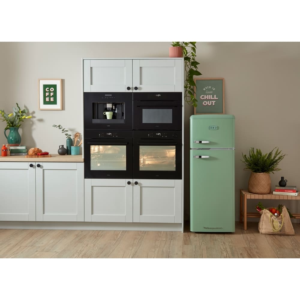 162L Meadow Retro Fridge Freezer, 80/20, Green - CDA Betty - London Houseware - 18