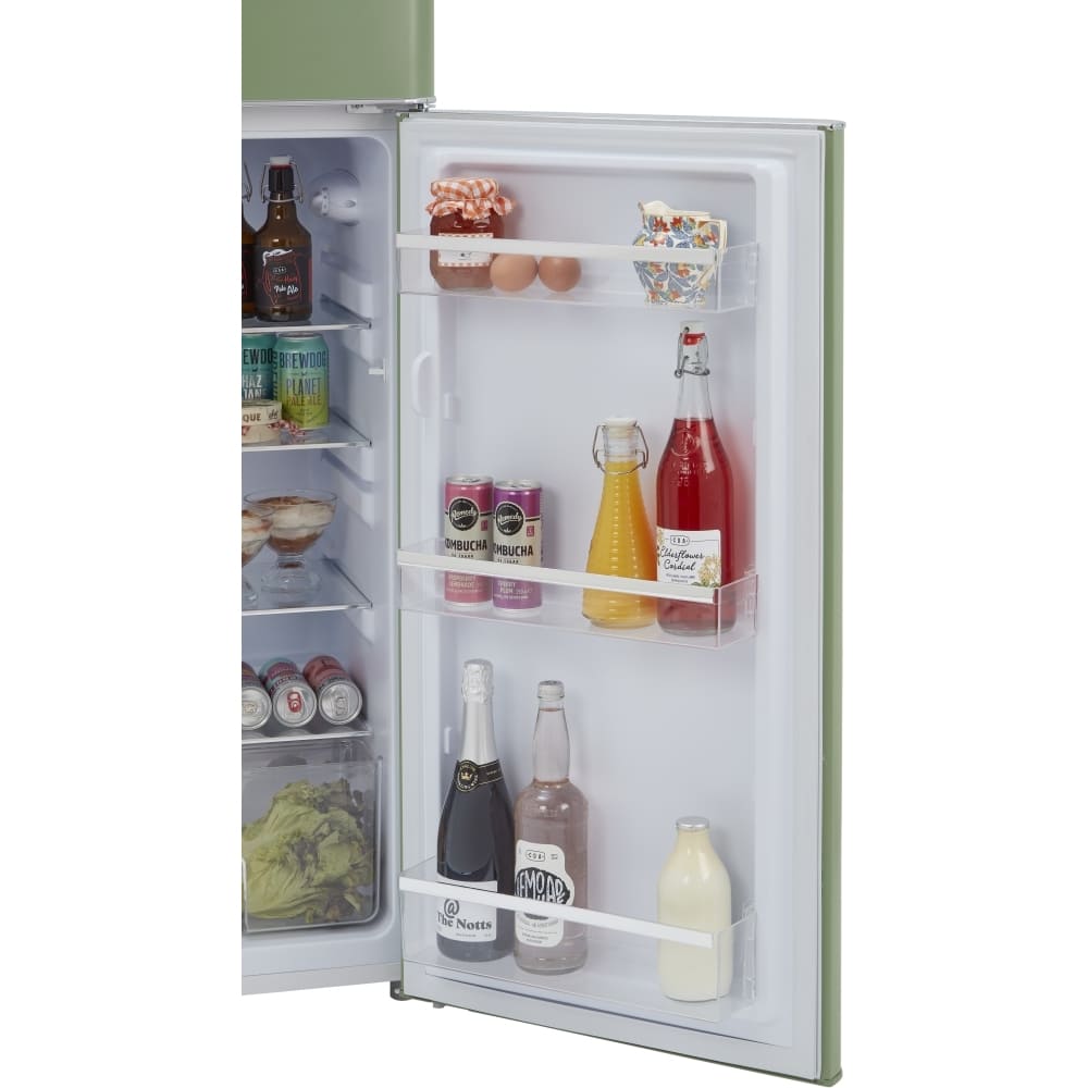 162L Meadow Retro Fridge Freezer, 80/20, Green - CDA Betty - London Houseware - 12