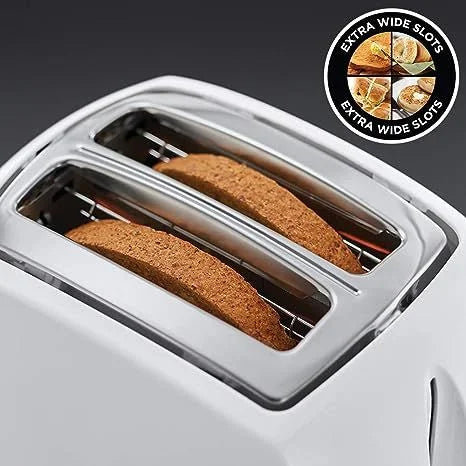 Russell Hobbs 21640 Textures 2-Slice Toaster, White - london Houseware - 4