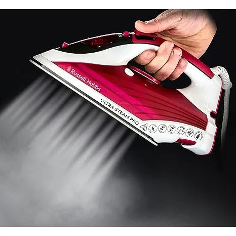 Russell Hobbs Steam Iron Ultra Pro W, Red - 23990 - London Houseware - 2