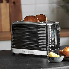 Russell Hobbs 2 Slice Toaster / Inspire, Black - 24371 - London Houseware - 2