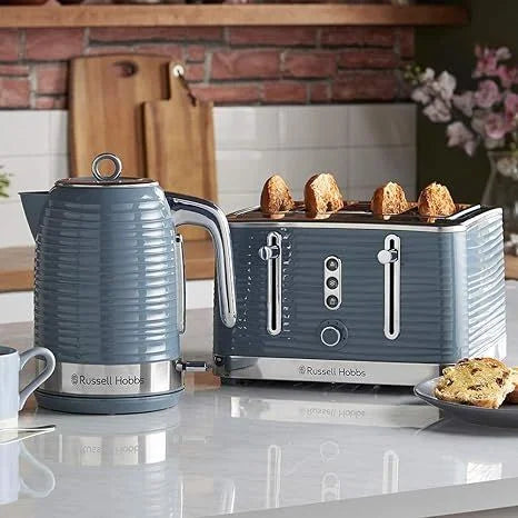 Russell Hobbs 4 Slice Toaster/ Inspire, Grey - 24383 - London Houseware - 4