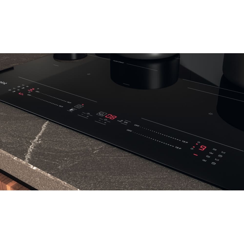 Black 4 Zone Induction Hob, CleanProtect - Hotpoint TS 3560F CPNE - Naamaste London Homewares - 6