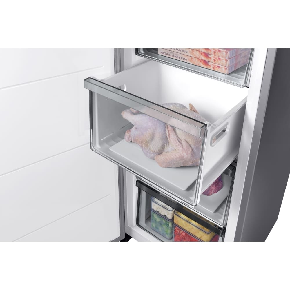 382L Tall Larder Fridge & Tall Freezer Pack, Silver - Samsung - London Houseware - 6