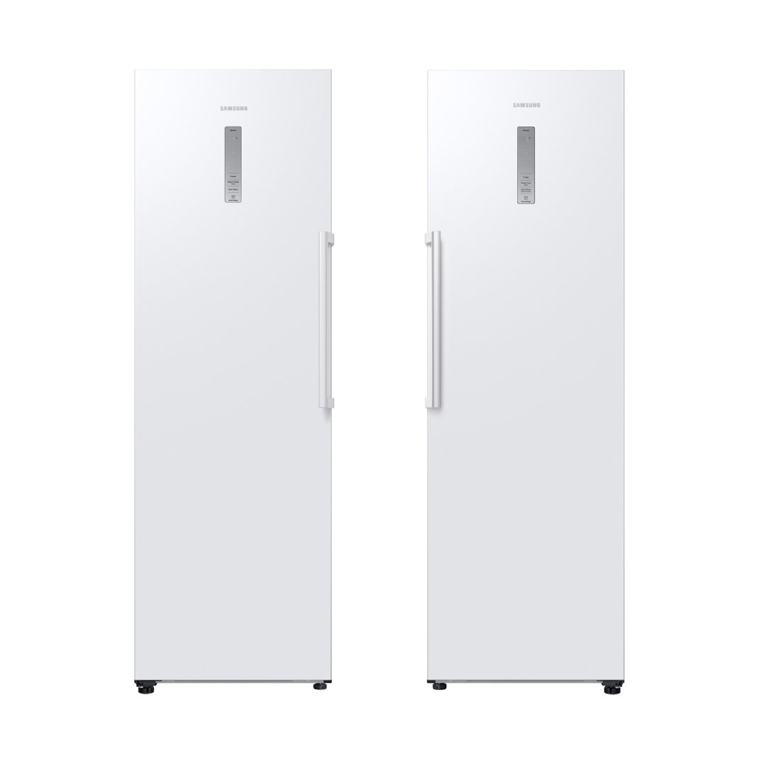 387L Tall Larder Fridge & Tall Freezer Pack, White - Samsung - London Houseware - 1