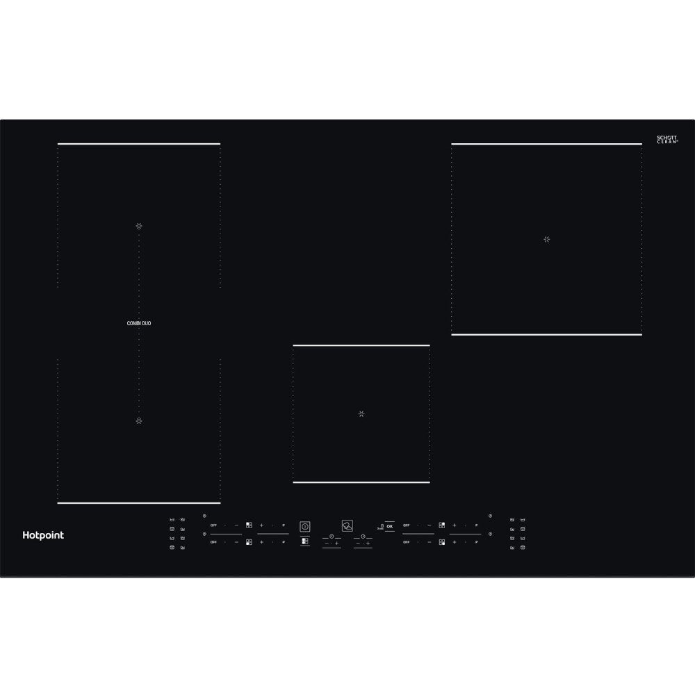 77cm 4 Zone Induction Hob, Frameless - Hotpoint TB 3977B BF - Naamaste London Homewares - 1