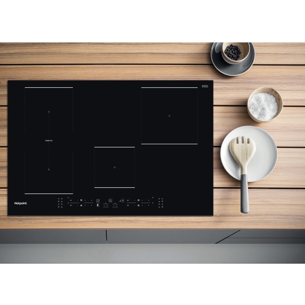 77cm 4 Zone Induction Hob, Frameless - Hotpoint TB 3977B BF - Naamaste London Homewares - 2