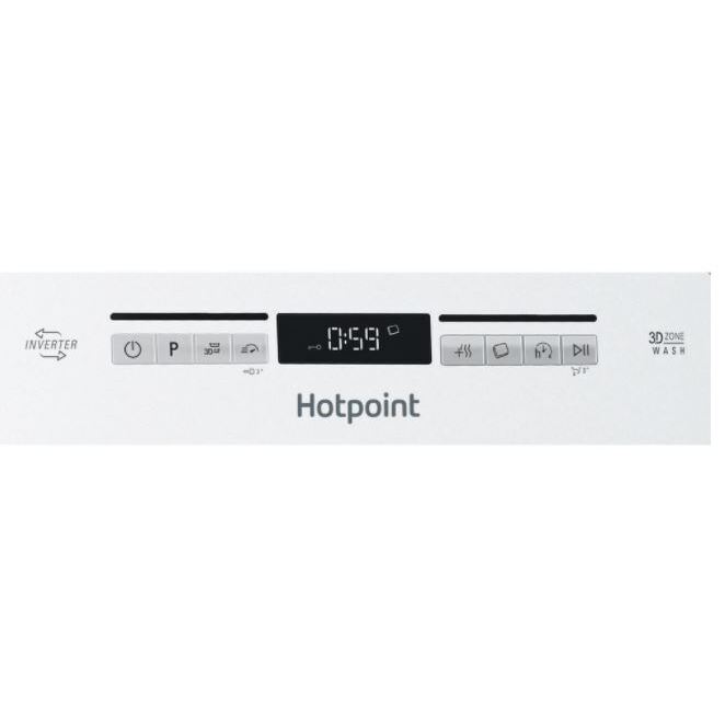 Hotpoint Slimline Dishwasher, 45cm White - HSFO 3T223 W - London Houseware - 4