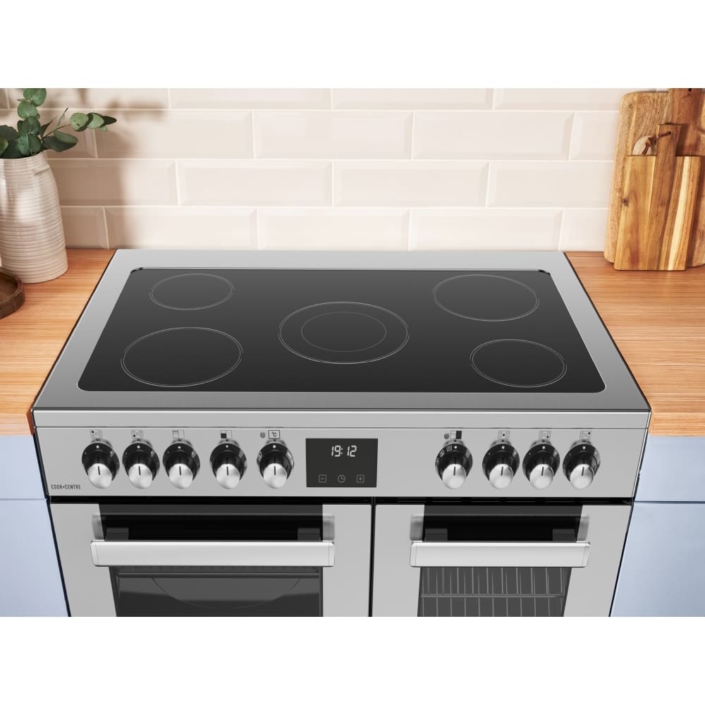 90cm Ceramic Belling Range Cooker, Black - RCA COOKCENTRE 90E B - London Houseware - 14