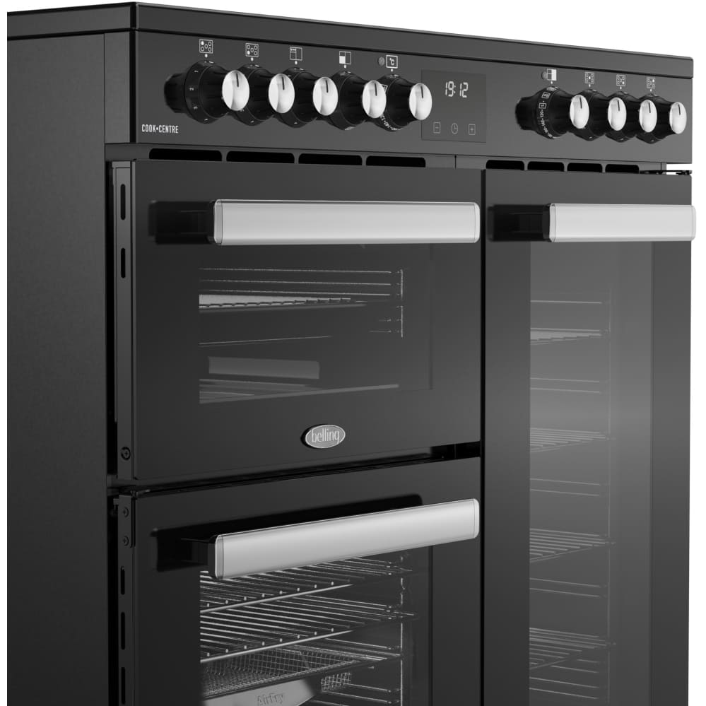 90cm Ceramic Belling Range Cooker, Black - RCA COOKCENTRE 90E B - London Houseware - 3