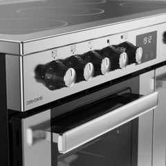 90cm Belling Range Cooker Ceramic , Stainless Steel - RCA COOKCENTRE 90E - London Houseware - 3