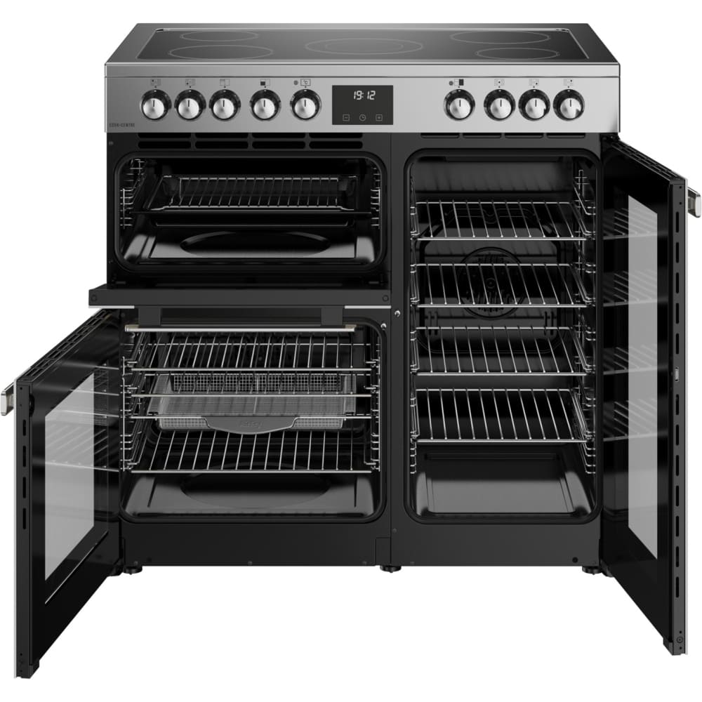 90cm Belling Range Cooker Ceramic , Stainless Steel - RCA COOKCENTRE 90E - London Houseware - 6