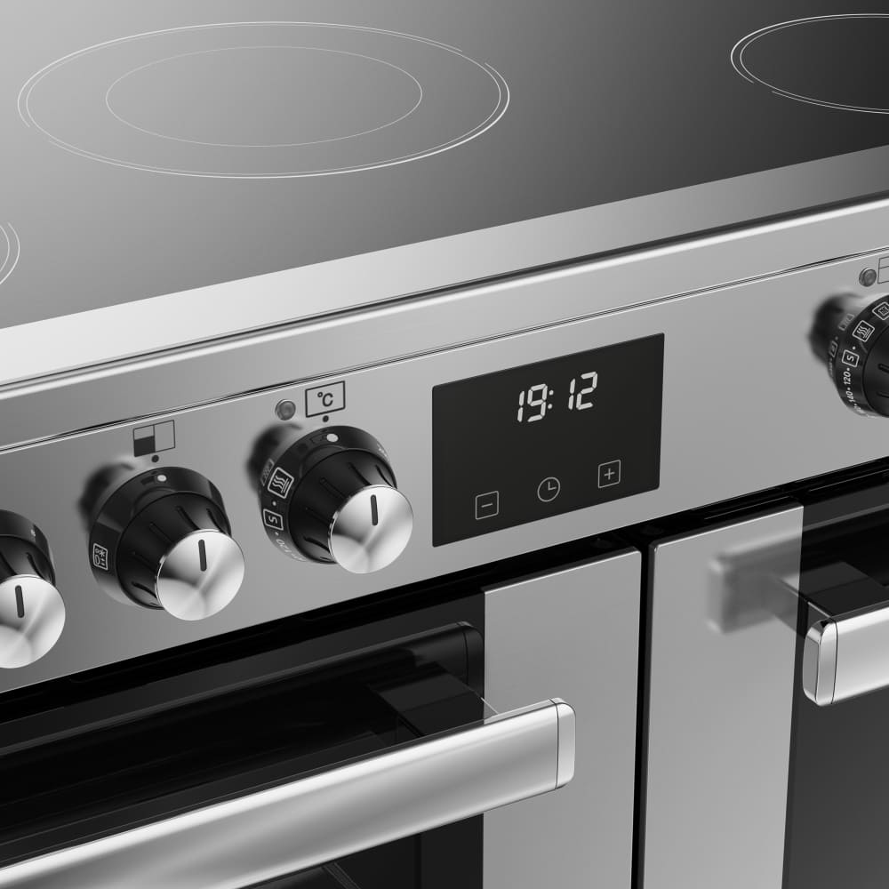 90cm Belling Range Cooker Ceramic , Stainless Steel - RCA COOKCENTRE 90E - London Houseware - 8