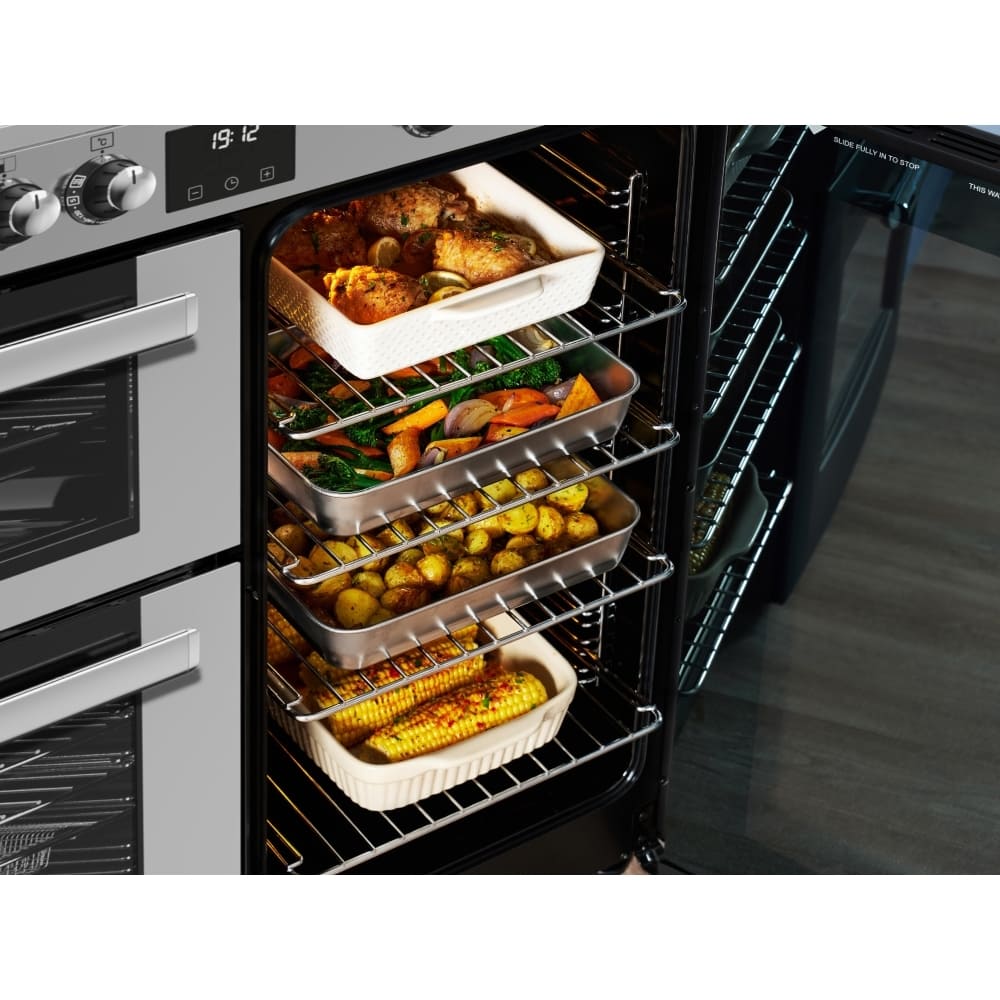 90cm Belling Range Cooker Ceramic , Stainless Steel - RCA COOKCENTRE 90E - London Houseware - 9