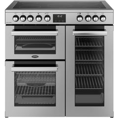 90cm Belling Range Cooker Ceramic , Stainless Steel - RCA COOKCENTRE 90E - London Houseware - 1