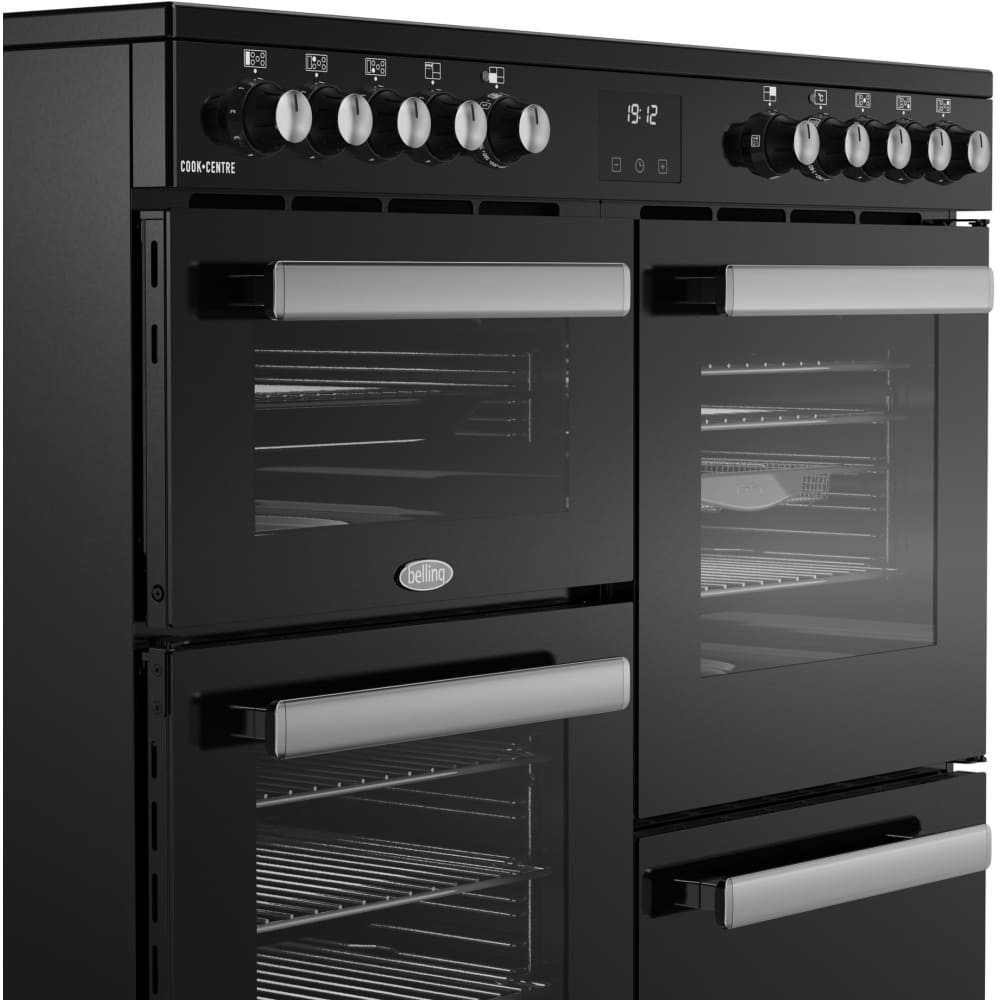 100cm Ceramic Belling Range Cooker, Black - RCA COOKCENTRE 100E - London Houseware - 4