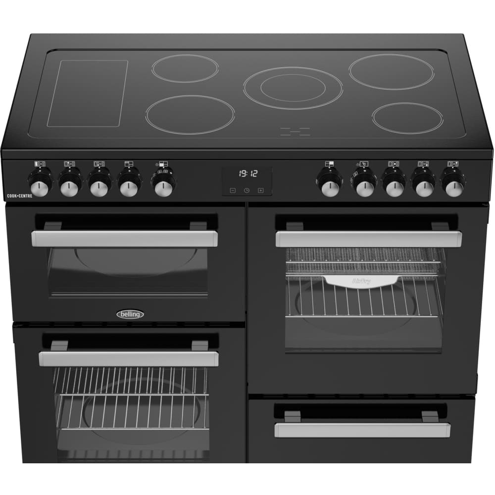 100cm Ceramic Belling Range Cooker, Black - RCA COOKCENTRE 100E - London Houseware - 7