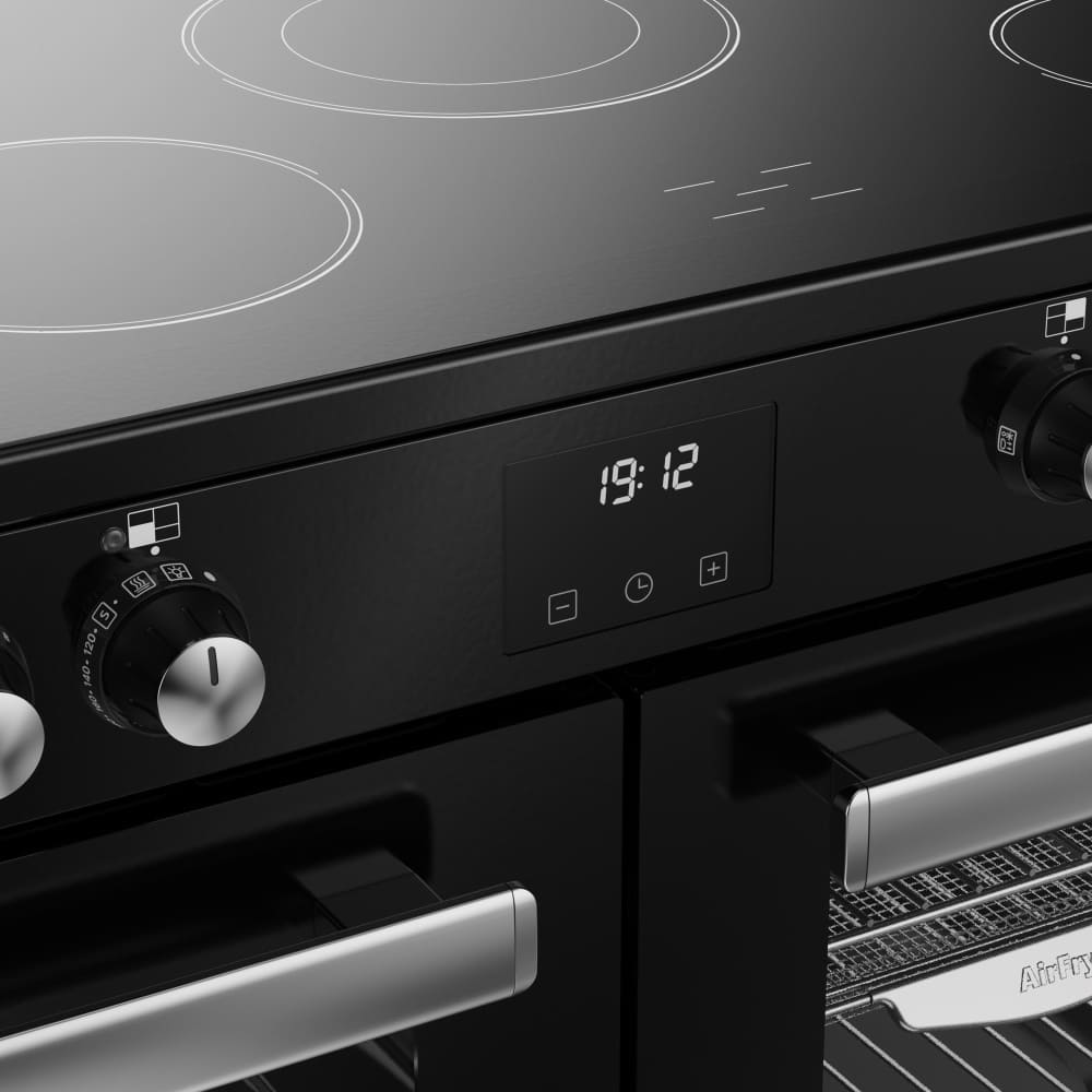 100cm Ceramic Belling Range Cooker, Black - RCA COOKCENTRE 100E - London Houseware - 8