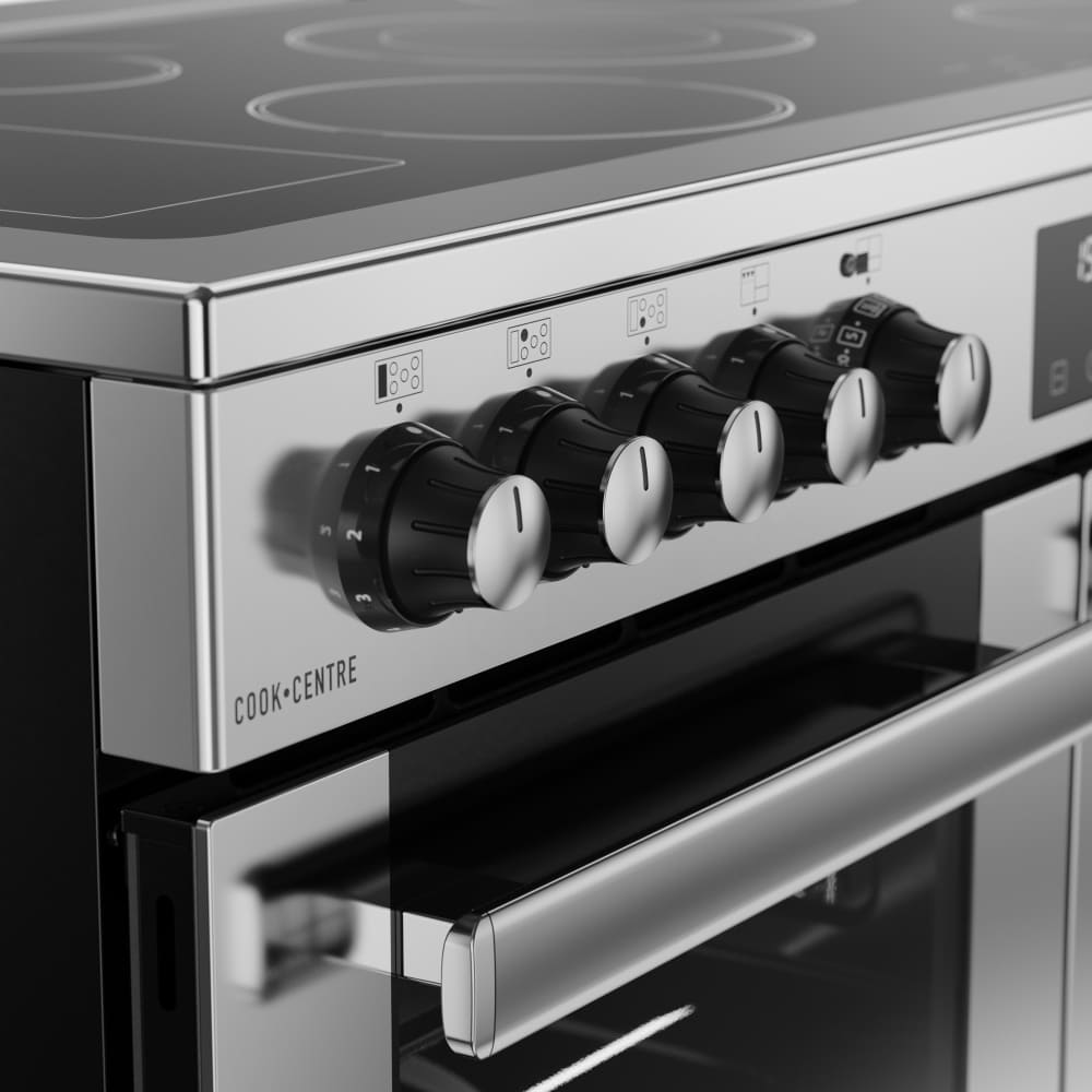 100cm Ceramic Belling Range Cooker, Stainless Steel - RCA COOKCENTRE 100E - London Houseware - 4