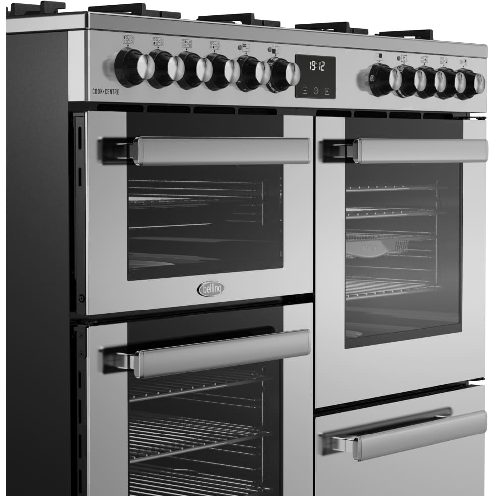 100cm Dual Fuel Belling Range Cooker, Stainless Steel - RCA COOKCENTRE 100DF - London Houseware - 4