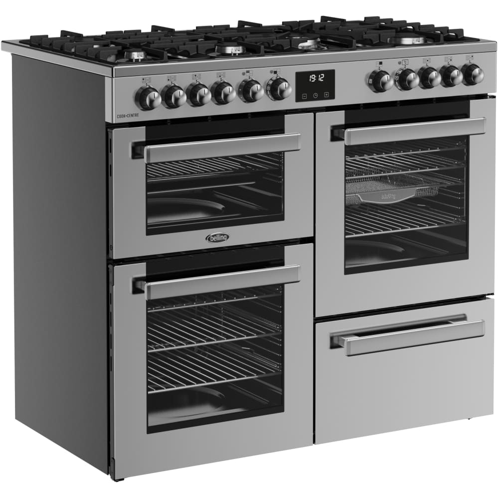 100cm Dual Fuel Belling Range Cooker, Stainless Steel - RCA COOKCENTRE 100DF - London Houseware - 5