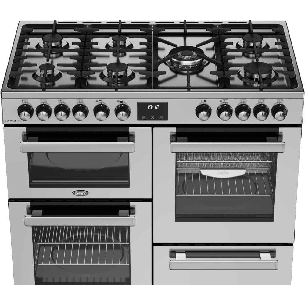 100cm Dual Fuel Belling Range Cooker, Stainless Steel - RCA COOKCENTRE 100DF - London Houseware - 7