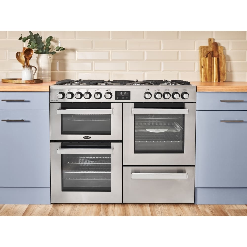 100cm Dual Fuel Belling Range Cooker, Stainless Steel - RCA COOKCENTRE 100DF - London Houseware - 9