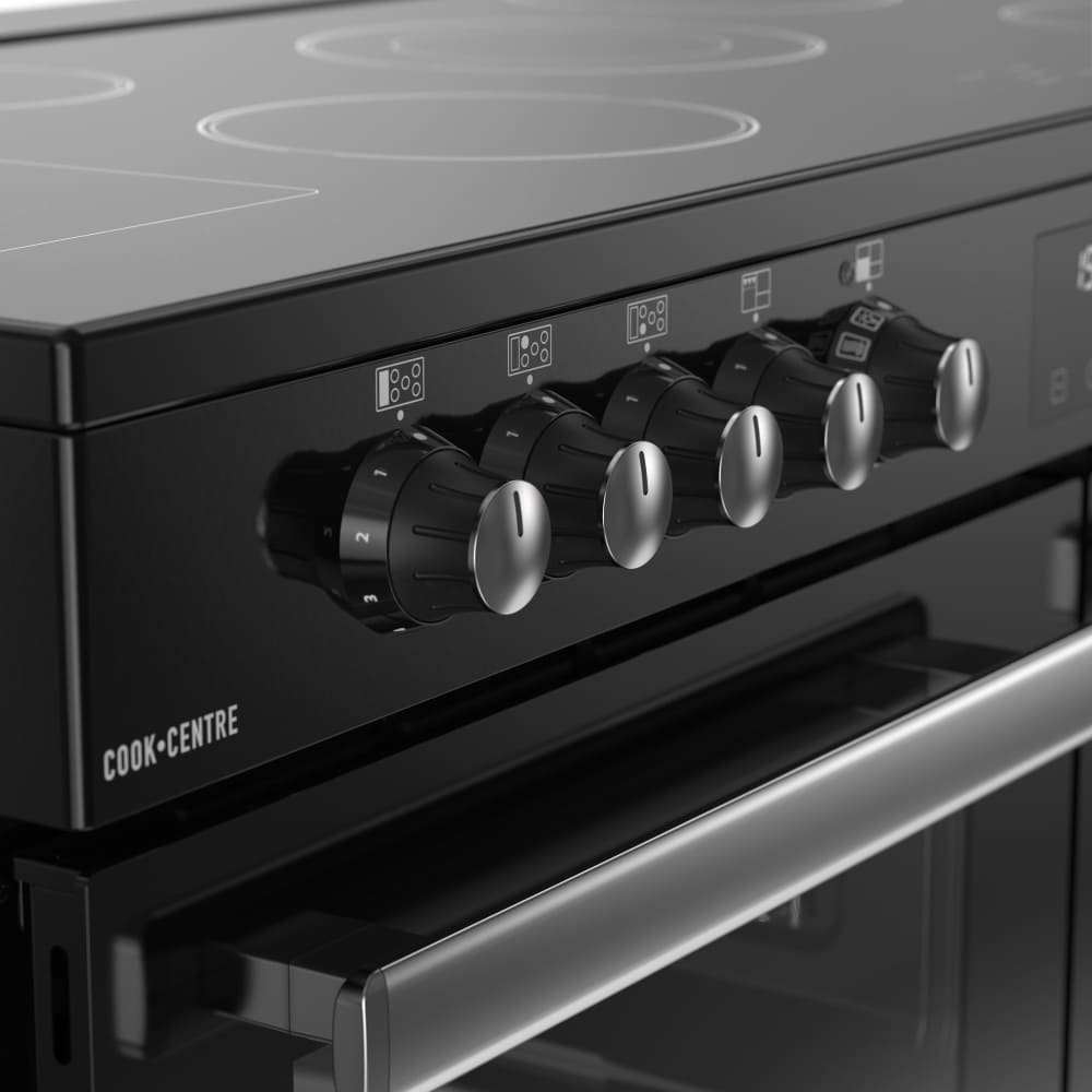 110cm Ceramic Belling Range Cooker, Black - RCA COOKCENTRE 110E - London Houseware -3