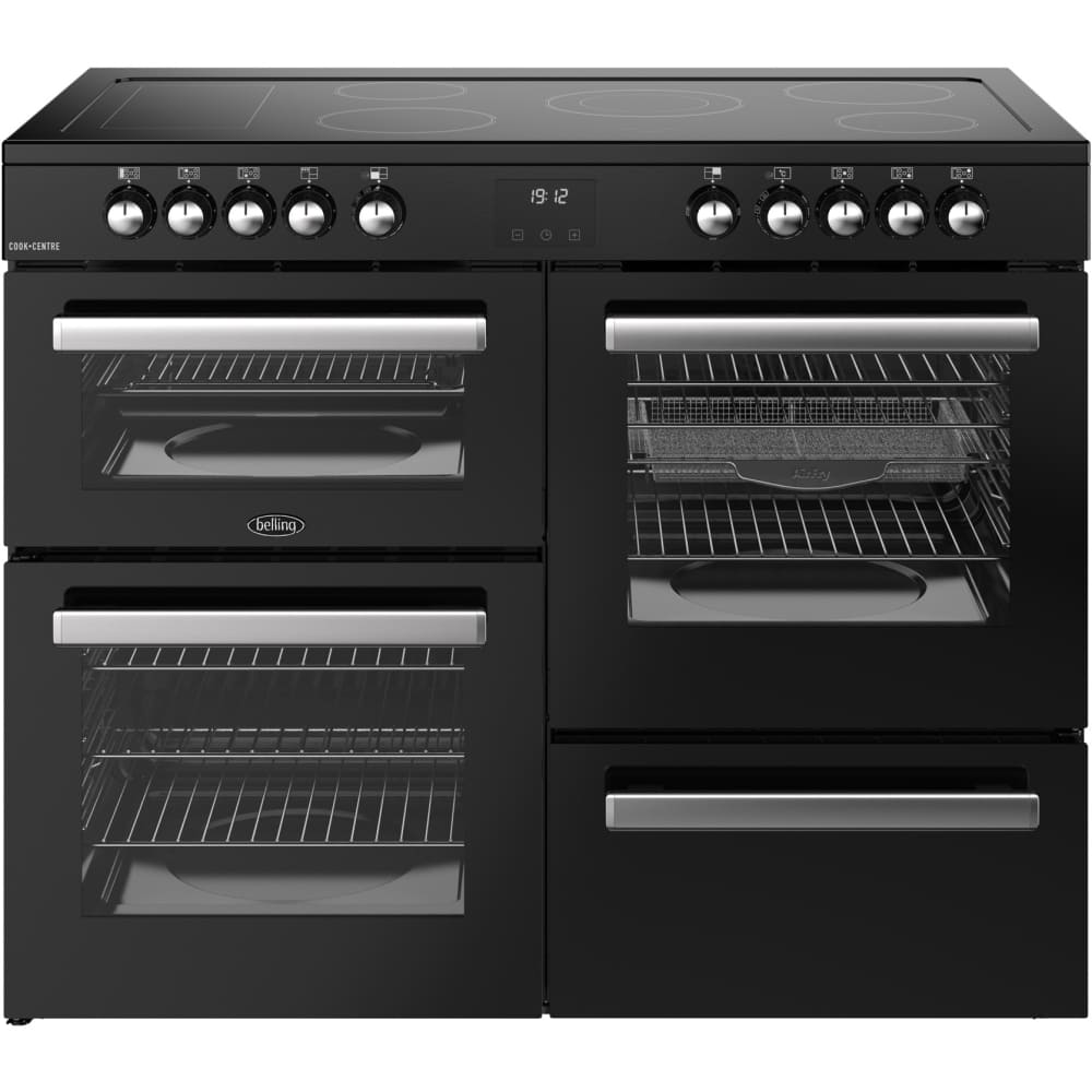 110cm Ceramic Belling Range Cooker, Black - RCA COOKCENTRE 110E - London Houseware - 1