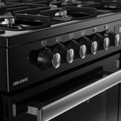 110cm Dual Fuel Belling Range Cooker, Black - RCA COOKCENTRE 110DF - London Houseware - 3