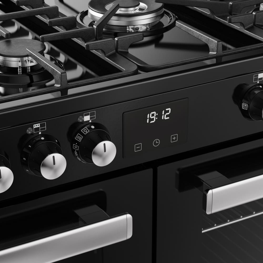 110cm Dual Fuel Belling Range Cooker, Black - RCA COOKCENTRE 110DF - London Houseware - 8