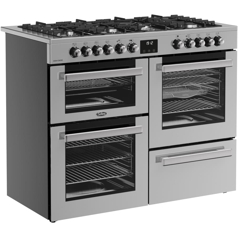 110cm Dual Fuel Belling Range Cooker, Stainless Steel - RCA COOKCENTRE 110DF - London Houseware - 5