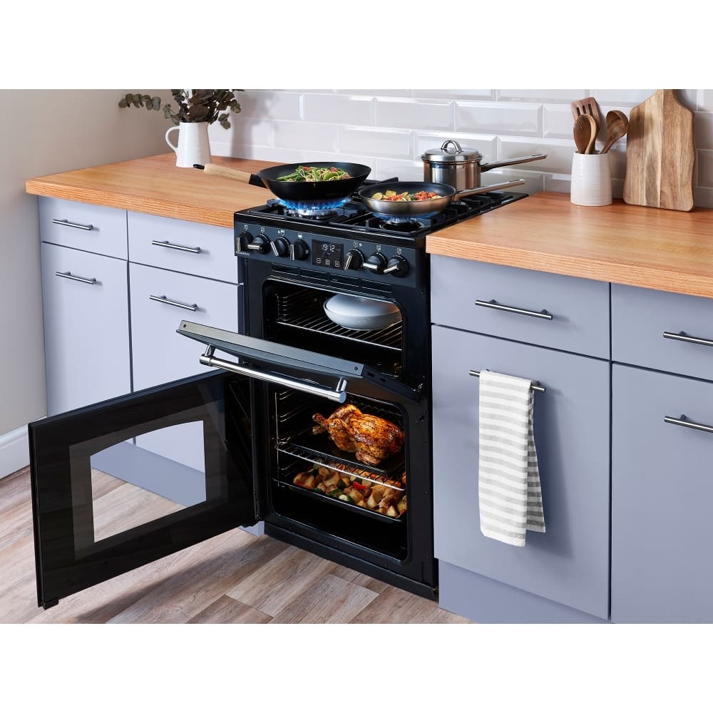 Ceramic Electric Cooker with Double Oven, Black, A Rated - Belling Farmhouse 60E - London Houseware - 5