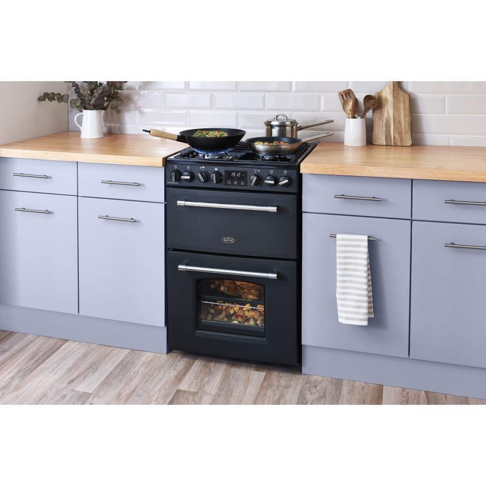 70L Dual Fuel Cooker with Double Oven, Grey - Belling MRA FARMHOUSE 60DF - London Houseware - 10