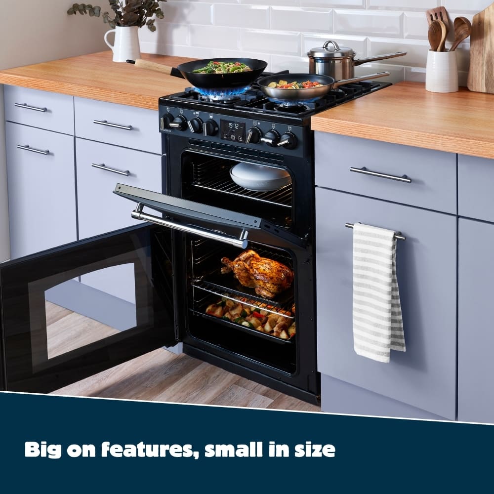 70L Dual Fuel Cooker with Double Oven, Grey - Belling MRA FARMHOUSE 60DF - London Houseware - 15