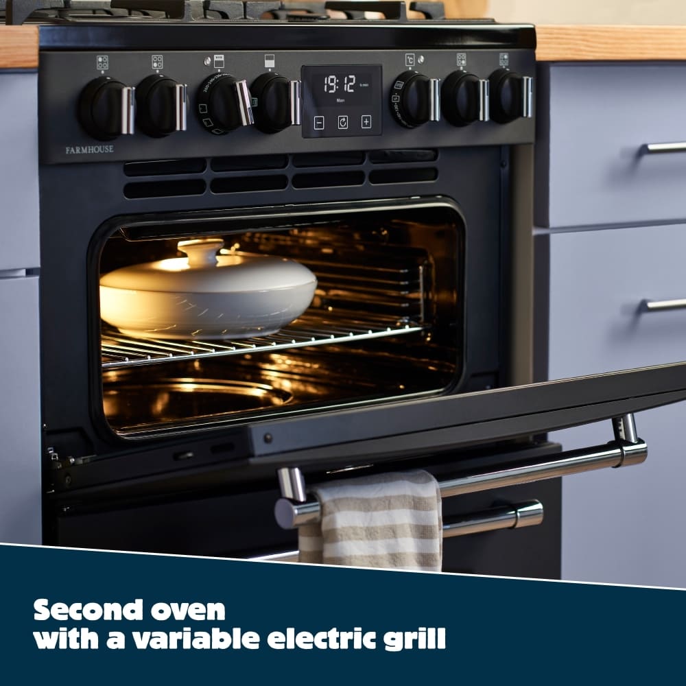 70L Dual Fuel Cooker with Double Oven, Grey - Belling MRA FARMHOUSE 60DF - London Houseware - 19