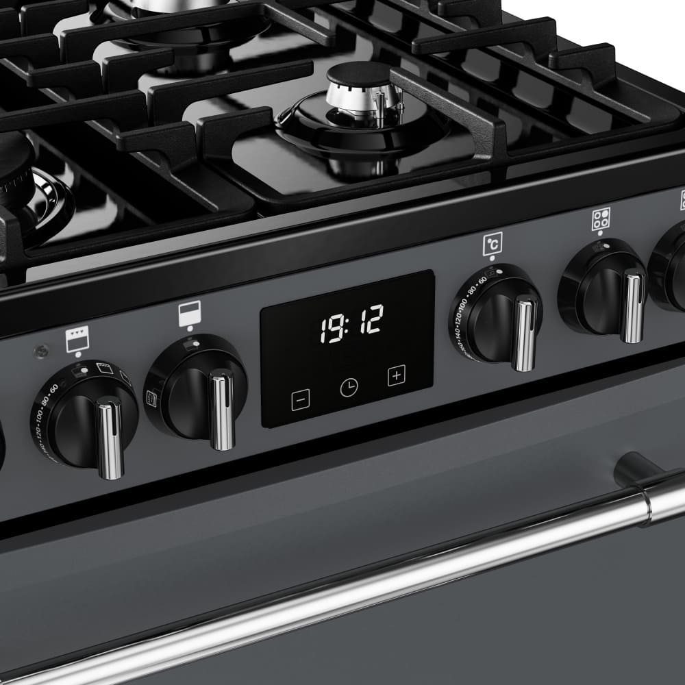 70L Dual Fuel Cooker with Double Oven, Grey - Belling MRA FARMHOUSE 60DF - London Houseware - 14