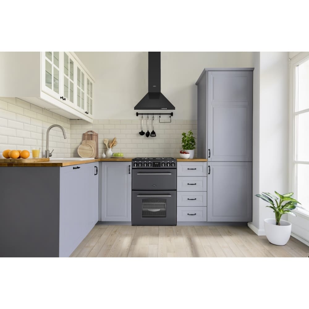 70L Dual Fuel Cooker with Double Oven, Grey - Belling MRA FARMHOUSE 60DF - London Houseware - 6