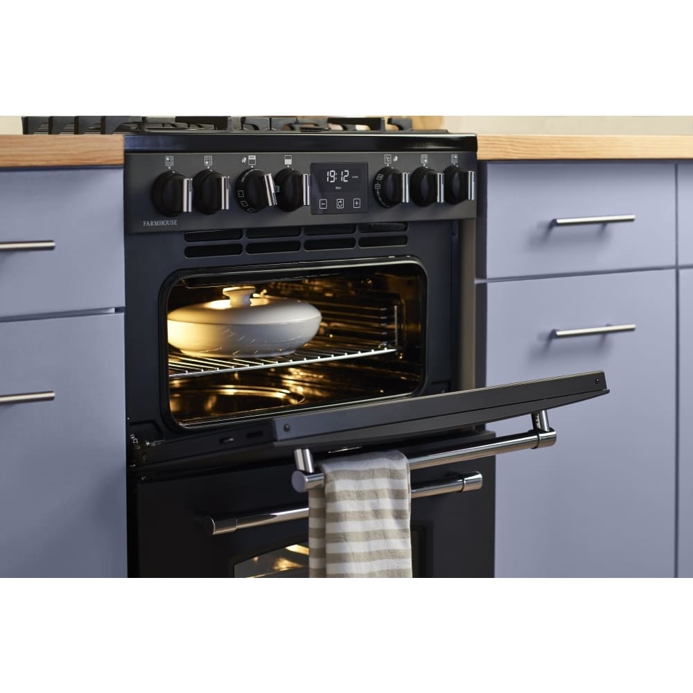 70L Dual Fuel Cooker with Double Oven, Grey - Belling MRA FARMHOUSE 60DF - London Houseware - 7