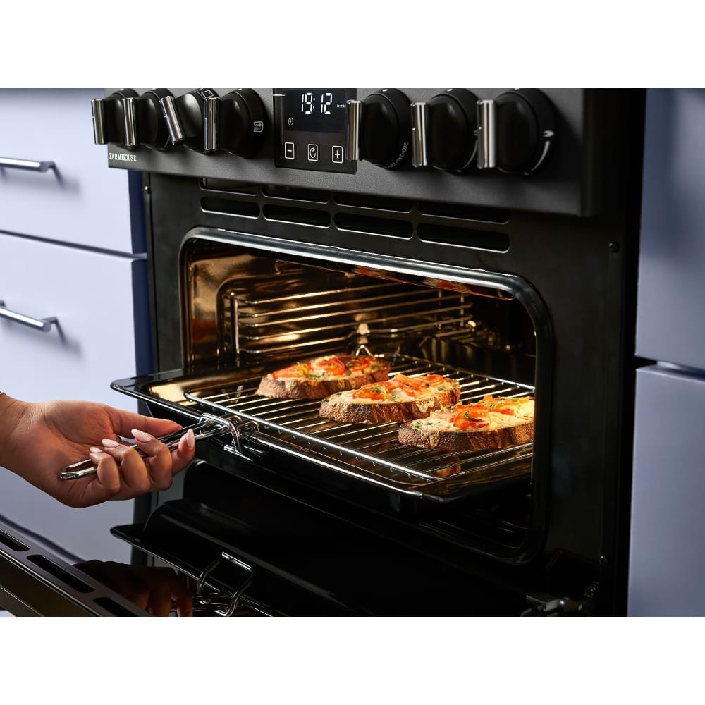 70L Dual Fuel Cooker with Double Oven, Black, A Rated - Belling MRA FARMHOUSE 60DF - London Houseware - 15