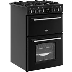 70L Dual Fuel Cooker with Double Oven, Black, A Rated - Belling MRA FARMHOUSE 60DF - London Houseware - 3