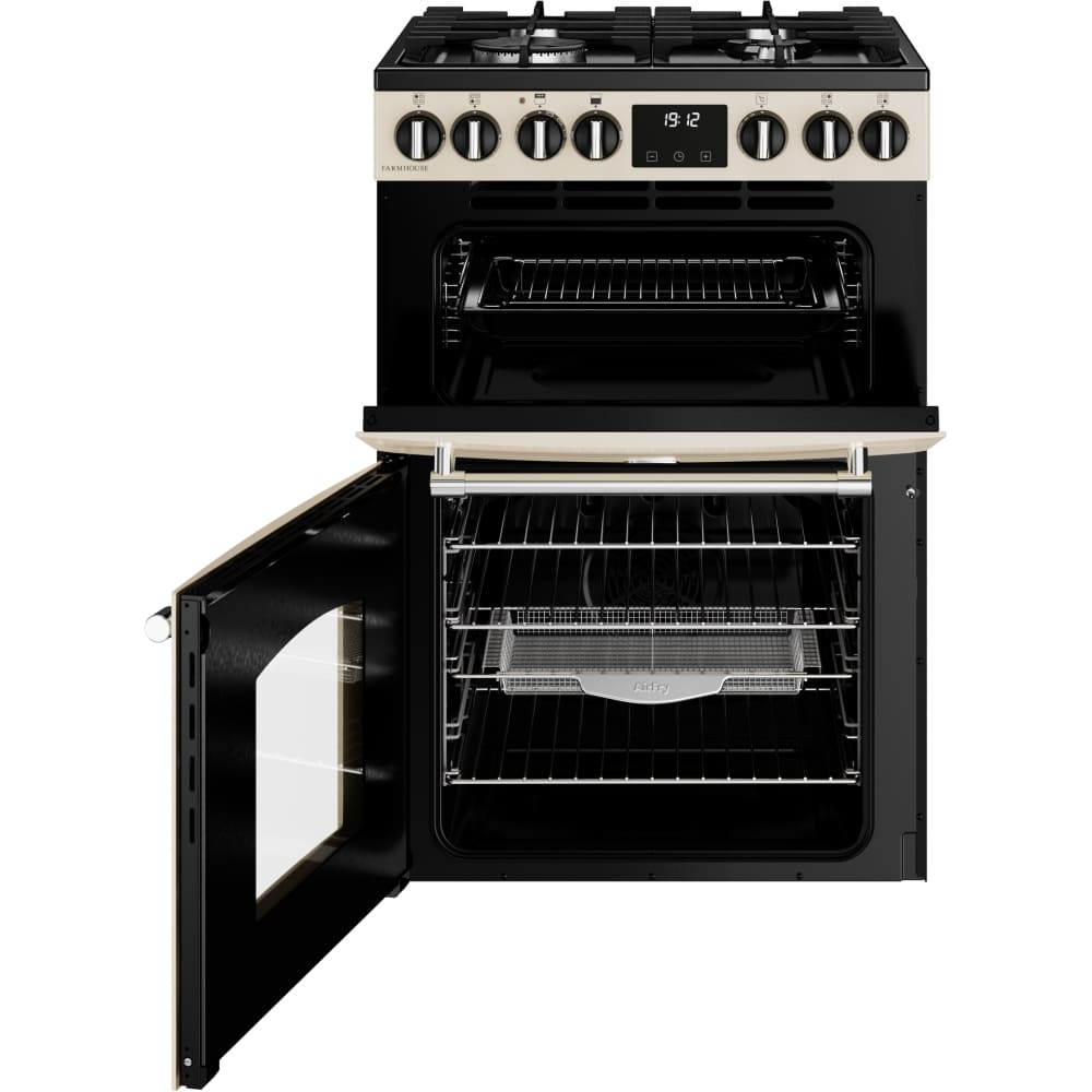 70L Dual Fuel Cooker with Double Oven, Cream, A Rated - Belling MRA FARMHOUSE 60DF London Homewares - 3