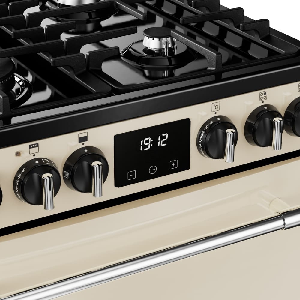 70L Dual Fuel Cooker with Double Oven, Cream, A Rated - Belling MRA FARMHOUSE 60DF London Homewares - 7