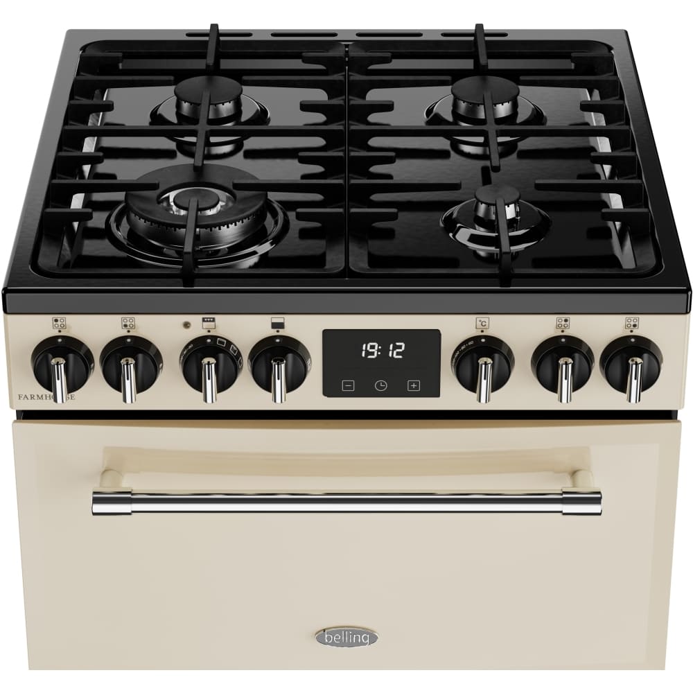 70L Dual Fuel Cooker with Double Oven, Cream, A Rated - Belling MRA FARMHOUSE 60DF London Homewares - 8