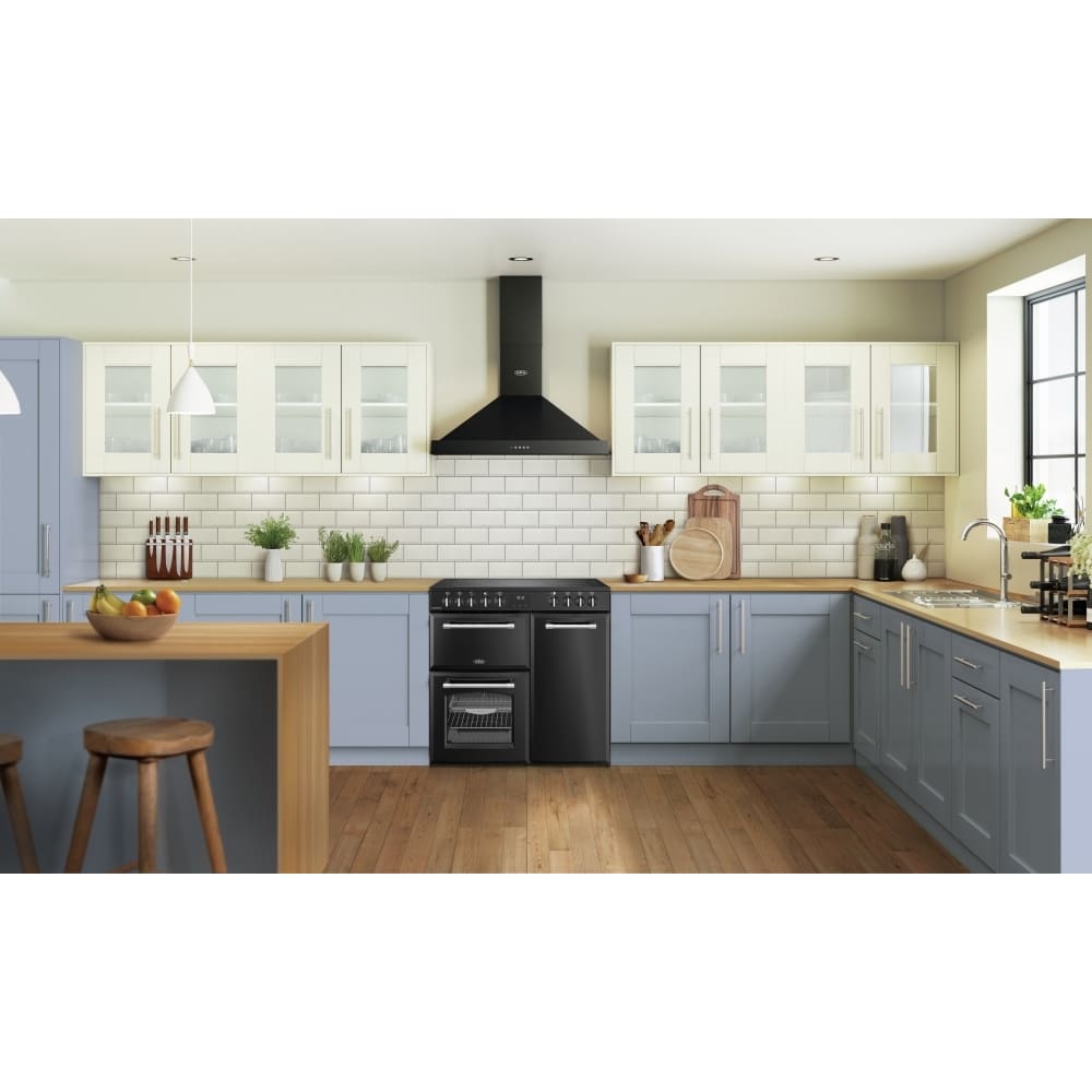 90cm Ceramic Belling Range Cooker, Black - RCA FARMHOUSE 90E - London Houseware - 9