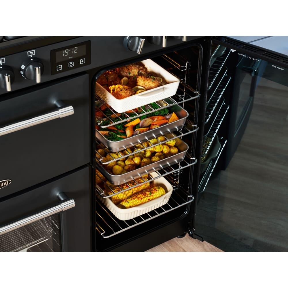 90cm Ceramic Belling Range Cooker, Black - RCA FARMHOUSE 90E - London Houseware - 8