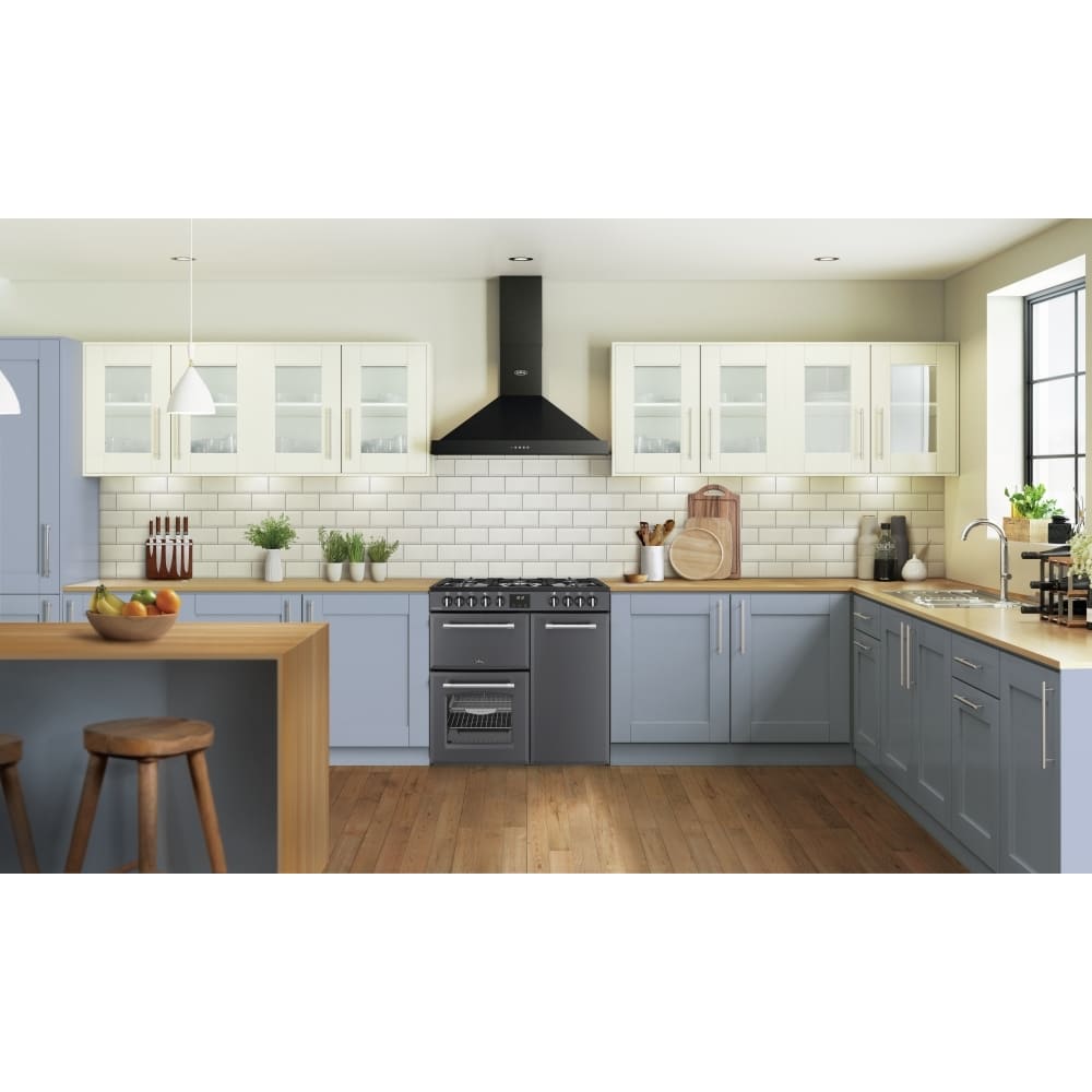 90cm Dual Fuel Belling Range Cooker, Grey, A Rated - RCA FARMHOUSE 90DF - London Houseware - 9